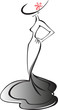 Elegant female silhouette