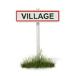 panneau entrée de village