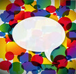 Colorful background made from speech bubbles.. Colorful background made from speech bubbles..