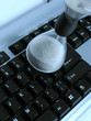 sand-glass and keyboard
