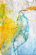 cracks in the colorful  wall