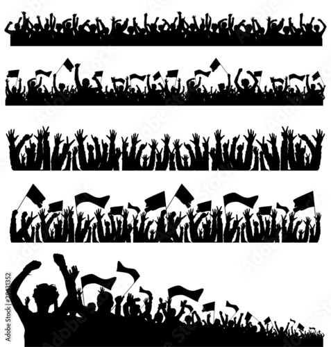 Vector: Crowd Silhouettes Crowd Silhouettes