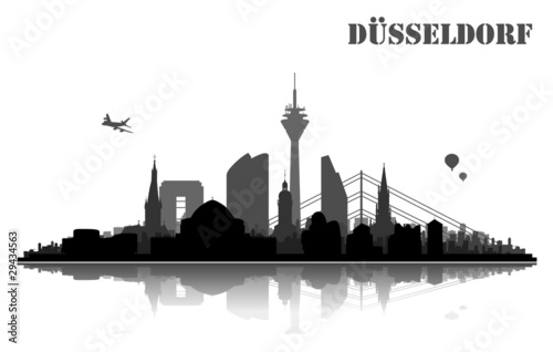 Vektor: Düsseldorf City ebenen Düsseldorf City ebenen