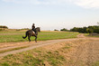 Photo: Woman and a horse. Woman and a horse.