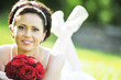 bride in white dress