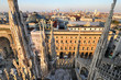 Piazza Duomo a Milano vista dal tetto del Duomo Piazza Duomo a Milano vista dal tetto del Duomo