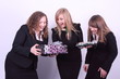 business women with gifts
