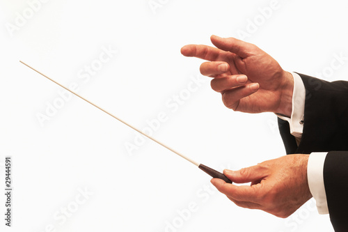 Photo: Music conductor hands with baton Music conductor hands with baton