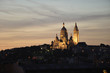 Basilique du Sacre Couer at dusk, Paris, France Basilique du Sacre Couer at dusk, Paris, France