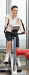 woman workout  in fitness club on running track