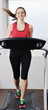 woman workout  in fitness club on running track