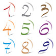 Ensemble d'Icones Chiffres pour Design Logos