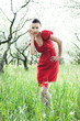 outdoor portrait of beautiful woman