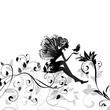 fairy on the pattern of a butterfly