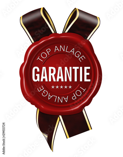 Illustration: button siegel mit schleife top anlage garantie button siegel mit schleife top anlage garantie