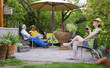 Relaxing in the garden