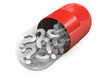 3d different tablets and pills on a white background 3d different tablets and pills on a white background