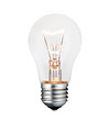 Glowing Lightbulb Photo Isolated on White Background Glowing Lightbulb Photo Isolated on White Background