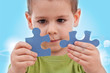 Boy with puzzles Boy with puzzles
