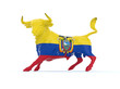 ecuador bull with flag