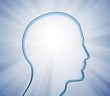 Human head silhouette
