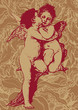 abstract floral background with valentin's angels