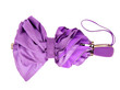 Stylish purple umbrella isolated on white background