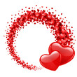 Valentine's day vector background with two hearts Valentine's day vector background with two hearts