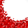 Red hearts confetti Valentine's day or Wedding background Red hearts confetti Valentine's day or Wedding background