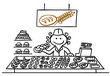 Vector: figur in bäckerei figur in bäckerei