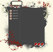 Vector web layout with grunge floral ornaments