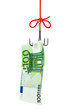 Fishing hook and money