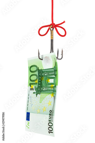 Foto: Fishing hook and money Fishing hook and money