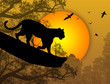 Panther on a tree