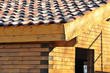 détail d'une maison écologique tout bois