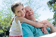 Grandfather and granddaughter