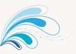 Floral abstract background in soft blue and cream