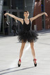 ballerina outdoor on pointe pose
