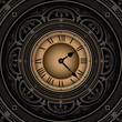 Vintage background with old watch.