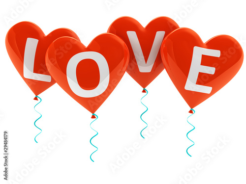 love heart balloons. Love heart balloons isolated
