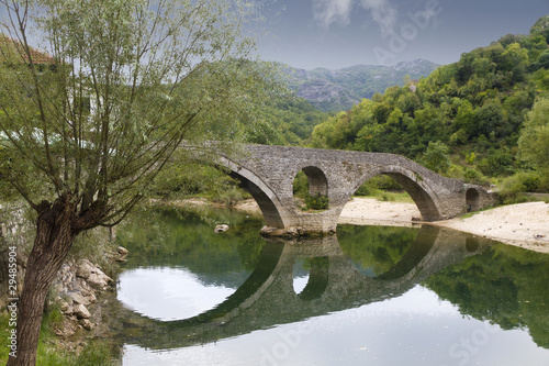 Photo: old bridge in Rijeka Crnojevica, Montenegro old bridge in Rijeka Crnojevica, Montenegro