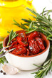 Sundried tomatoes, garlic, rosemary and olive oil.