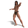the apeman out of the jungle. 3D rendering with clipping path the apeman out of the jungle. 3D rendering with clipping path