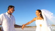Newly Married Couple on the Beach