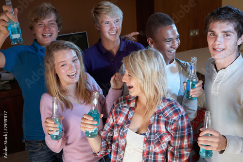 Photo: Group Of Teenage Friends Dancing And Drinking Alcohol Group Of Teenage Friends Dancing And Drinking Alcohol