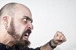 violent man with an attitude quarrelsome