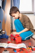 Boy playing with toys