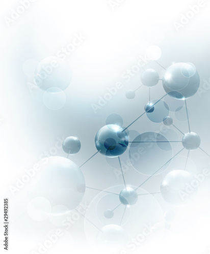Vektor: Futuristic background with molecules blue Futuristic background with molecules blue
