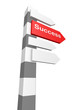 Conceptual image of signpost isolated