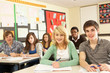 Teenage Students Studying In Classroom